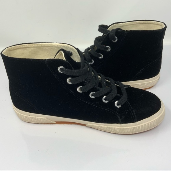 Superga Shoes - Superbad Velvet Hi Top Sneakers. Size 36.